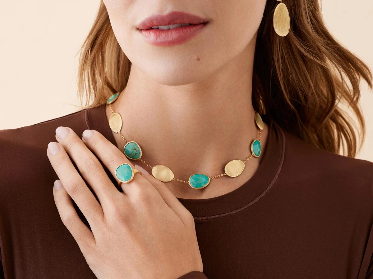 Gold Marco Bicego Lunaria Necklace CB2867 TM01 Y