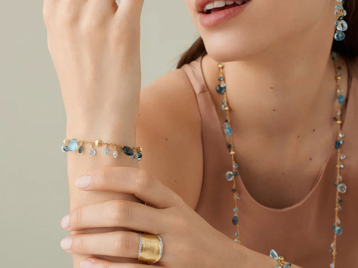Gold Bracelet Marco Bicego Paradise BB2594 TP01 Y 02