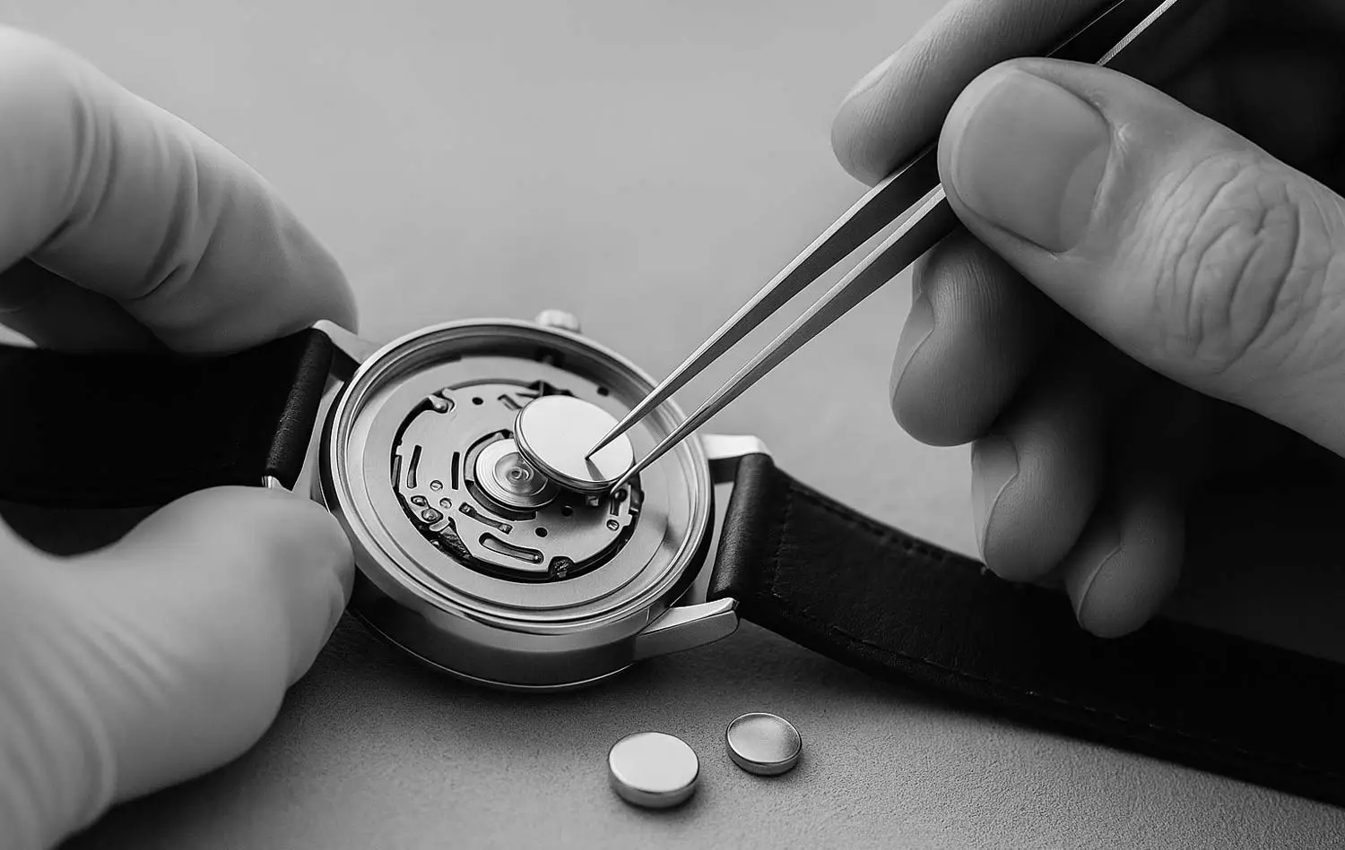 2. Náš certifikovaný hodinář baterii vymění