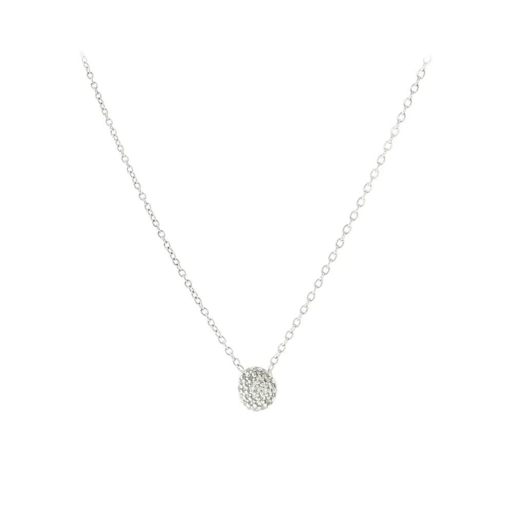 Elegantní náhrdelník z bílého zlata se zirkony