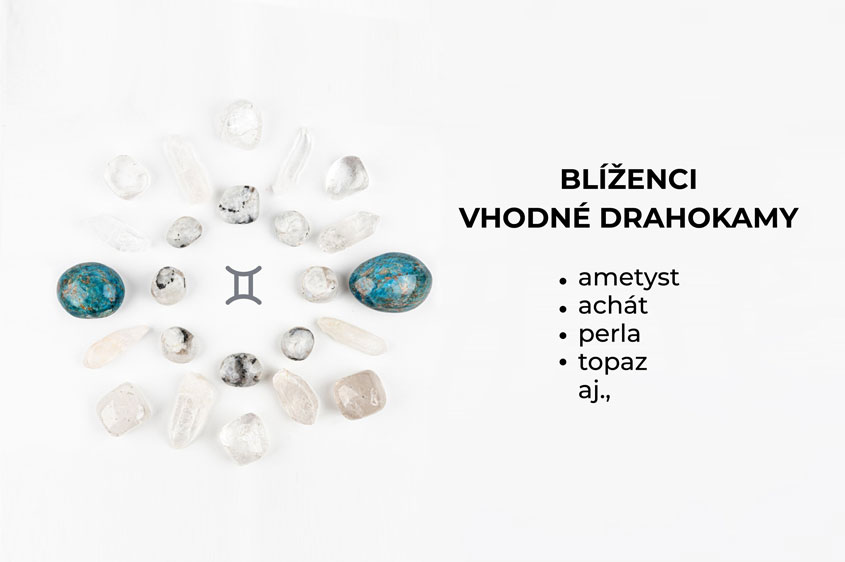 Kameny podle znamení zvěrokruhu: Blíženec (21. 5. – 20. 6.)